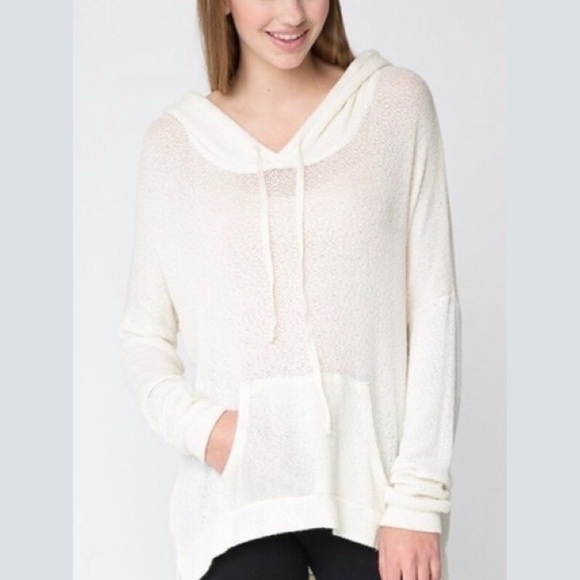 Brandy Melville Sweaters - Brandy Melville Cream Knit Layla Oversized Hoodie